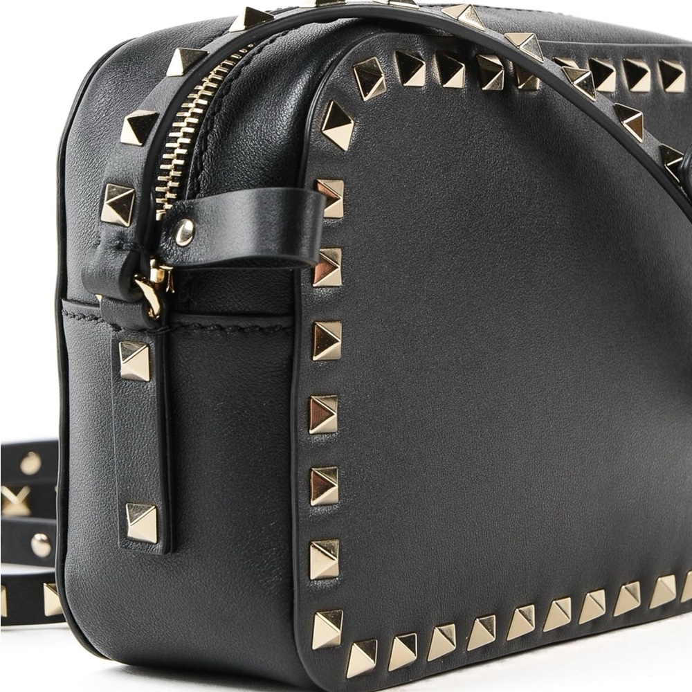Valentino Garavani Black Rockstud Leather Bag